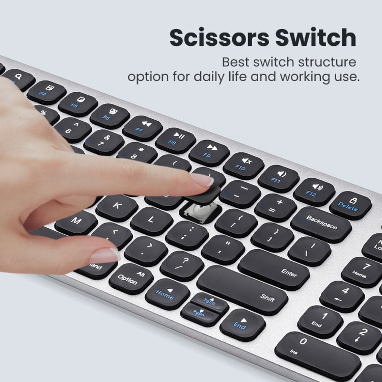 K4500 Wireless Bluetooth Keyboard + Three-Mode Silent Charging Mouse Set