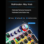 AULA F2088 108 Keys Mixed Light Plating Punk Mechanical Brown Switch Wired USB Gaming Keyboard with Metal Key (Silver)