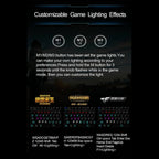 AULA F2088 108 Keys Mixed Light Plating Punk Mechanical Brown Switch Wired USB Gaming Keyboard with Metal Key (Silver)