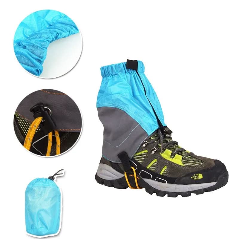 20D waterproof hiking gaiters with extended knee protection