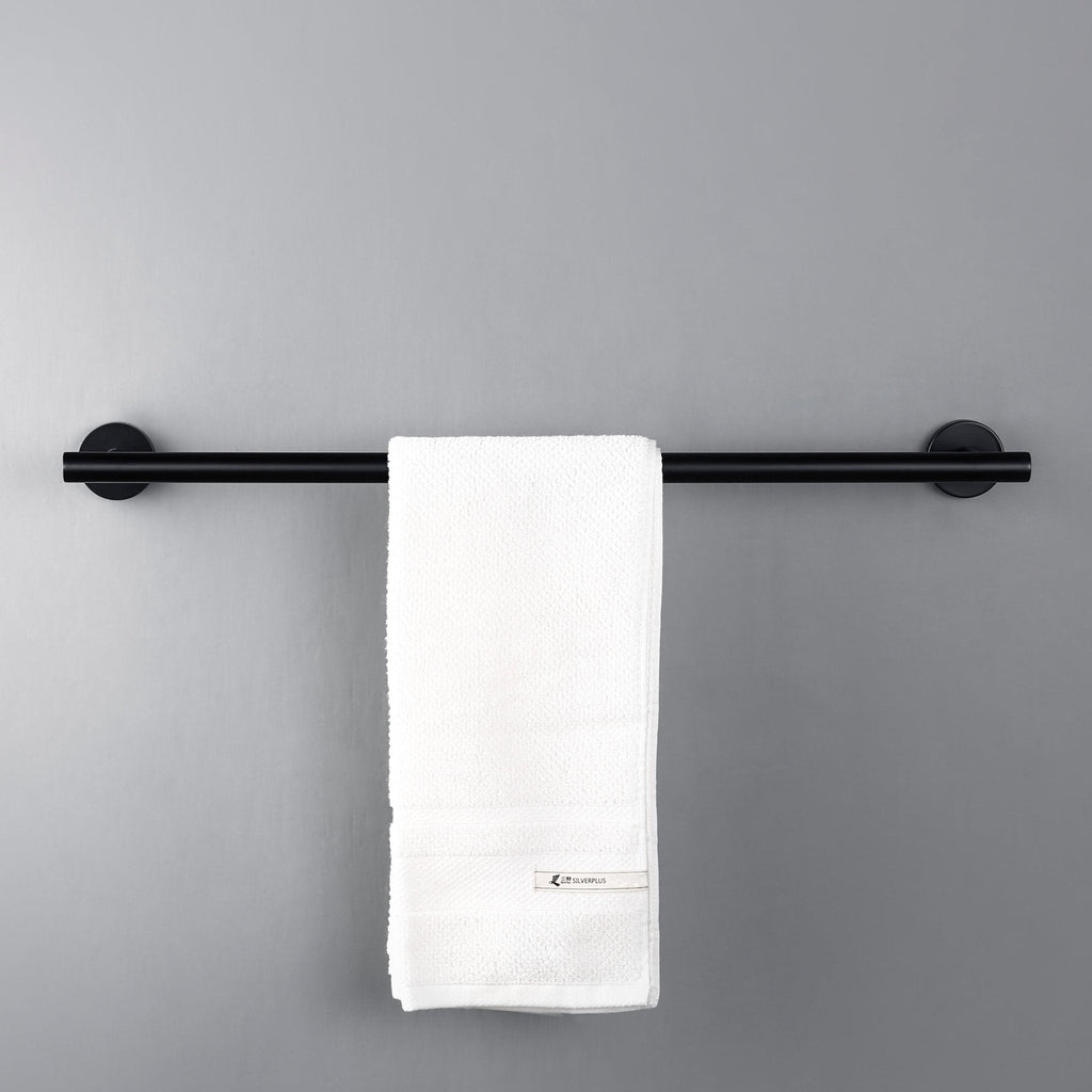 KOL Towel Rack Black | Wall Mount Bathroom Accessory