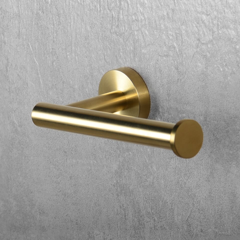 KOL | Round stainless steel toilet paper holder for bathroom