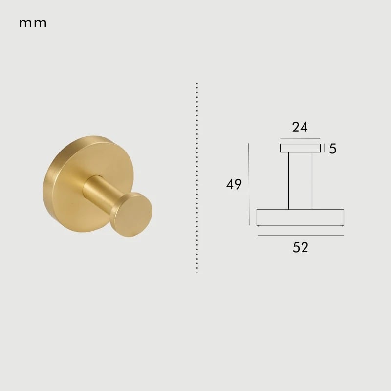 KRAM Solid Brass Bath Hook | Contemporary Hook