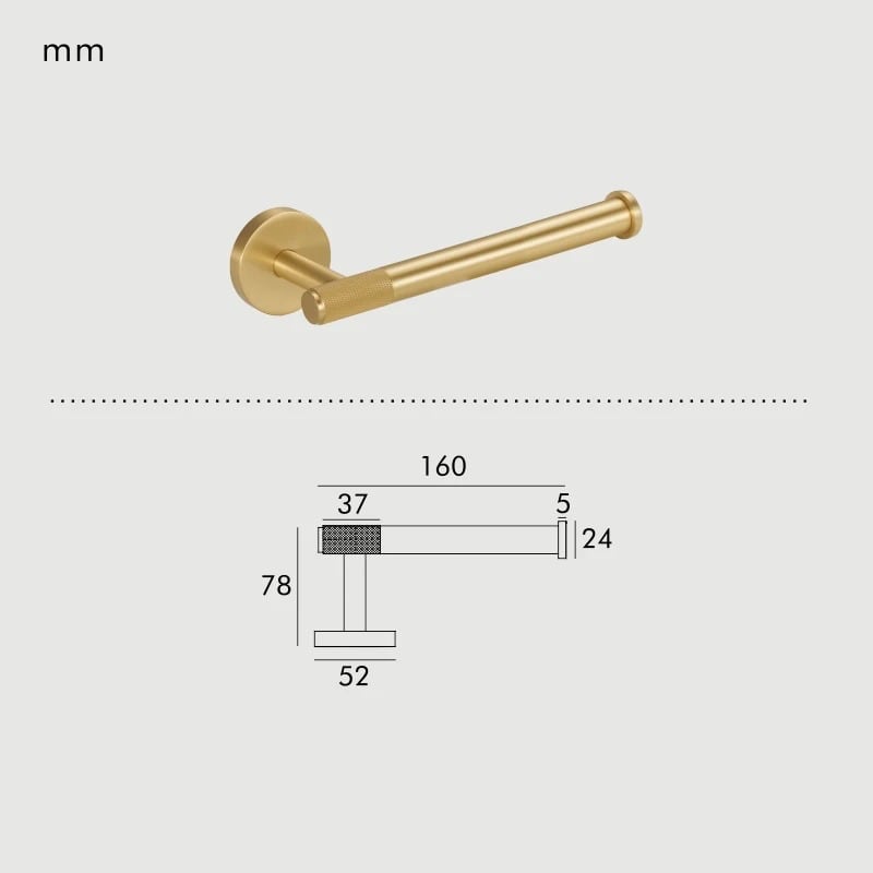 KRAM | Solid Brass Toilet Paper Holder Modern Elegant