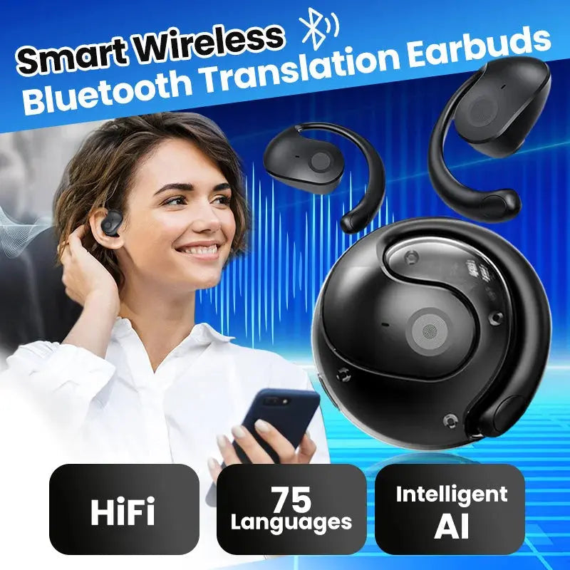 Wireless Bluetooth Translation Earbuds – Real-Time Language Assistance Worldwide