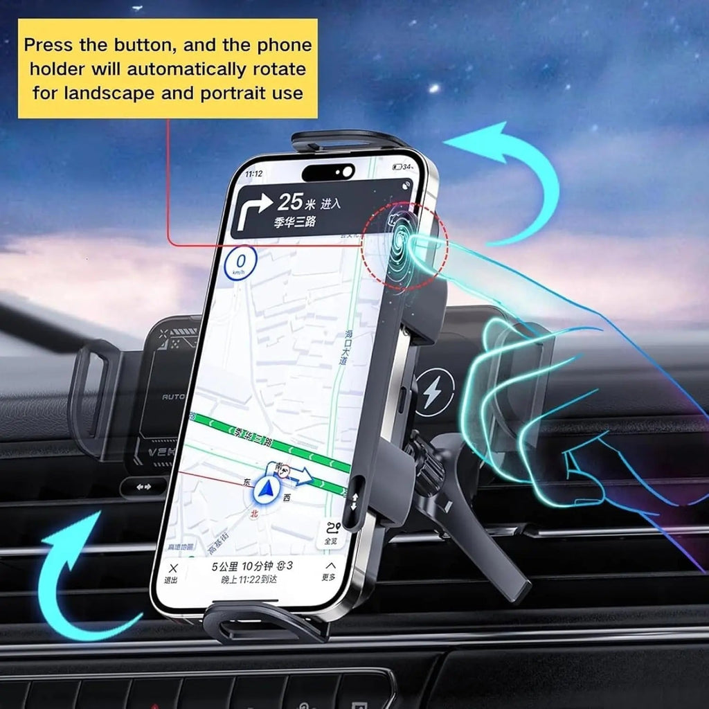 Wireless Phone Holder for Car with Fast Charging