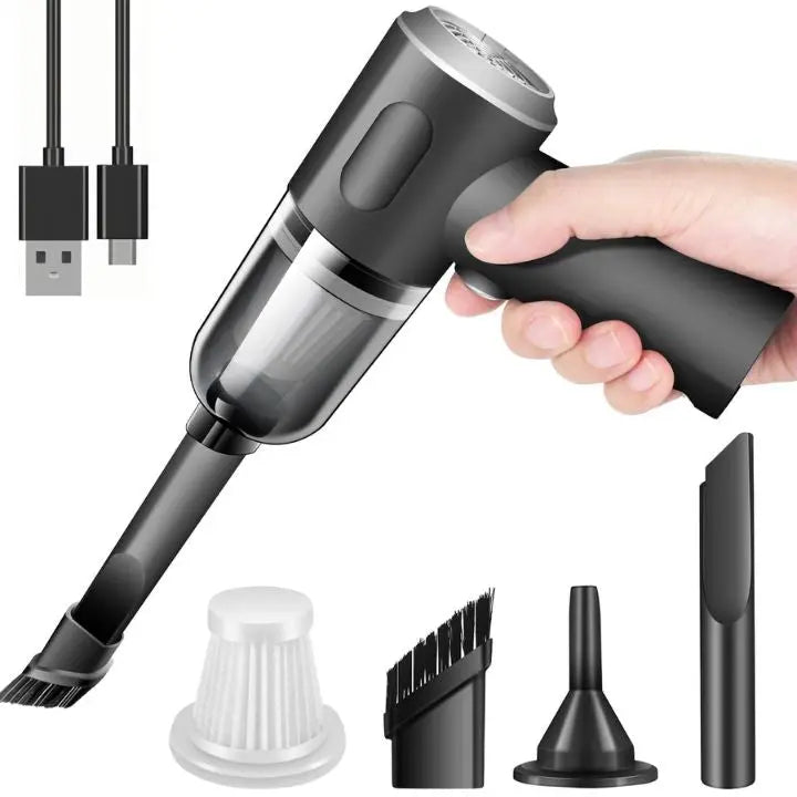 Wireless 3-in-1 Mini Vacuum Cleaner – Vacuuming, Blowing & Brushing in one