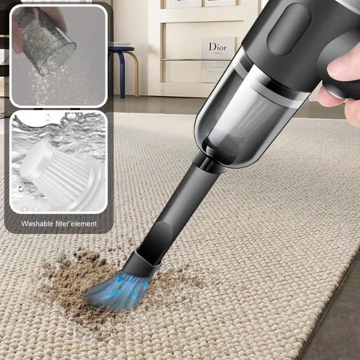 Wireless 3-in-1 Mini Vacuum Cleaner – Vacuuming, Blowing & Brushing in one
