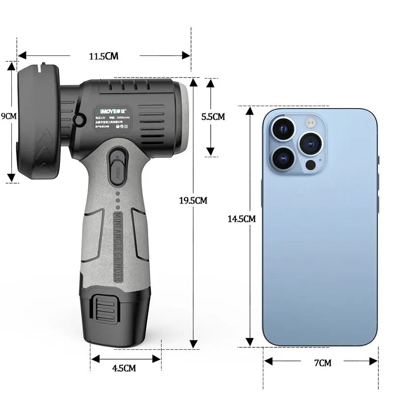 Cordless Mini Angle Grinder with Cutting Disc
