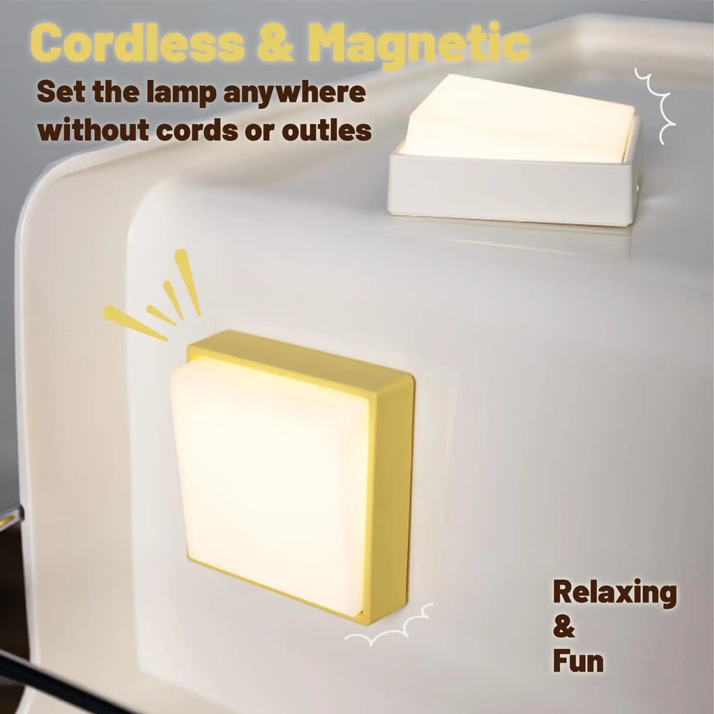 Wireless dimmable night light – Rechargeable with timer & magnet attachment