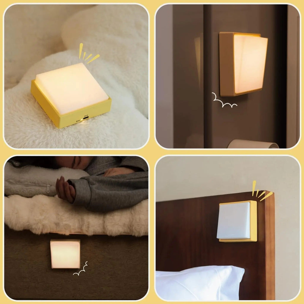 Wireless dimmable night light – Rechargeable with timer & magnet attachment