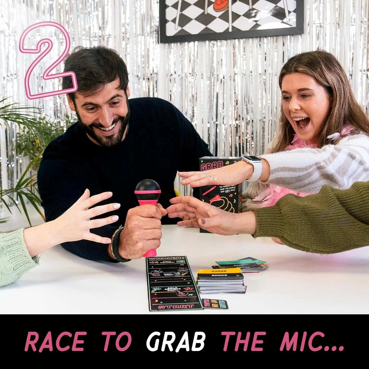 Karaoke party game for non-singers