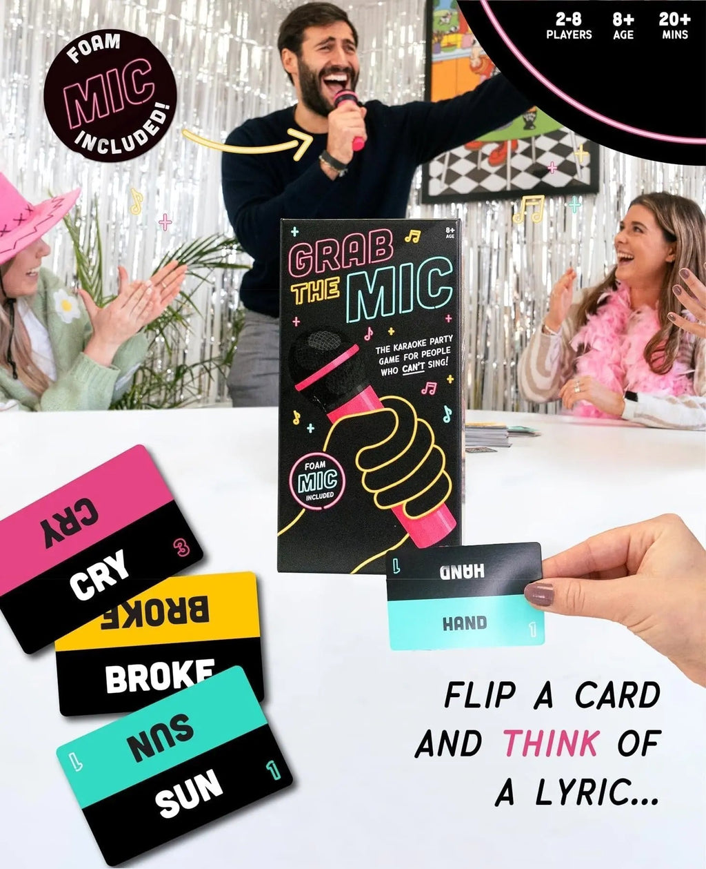 Karaoke party game for non-singers