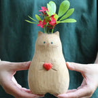 Cat wooden vase – Decor & gift for cat lovers