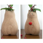 Cat wooden vase – Decor & gift for cat lovers