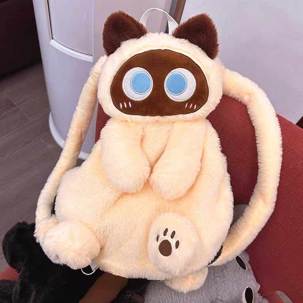 Cute Cat Plush Backpack