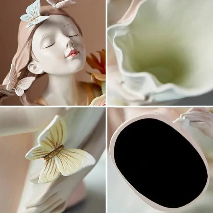 Ceramic vase Butterfly girl – Elegant & modern flower vase