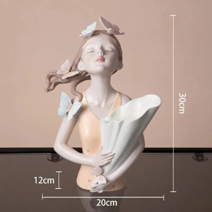 Ceramic vase Butterfly girl – Elegant & modern flower vase