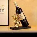 Playful ceramic wine rack in bear design for stylish bottle storage