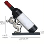 Playful ceramic wine rack in bear design for stylish bottle storage