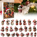 Christmas Advent Calendar with Dachshund Theme – 24 Days Countdown and Decorative Acrylic Design