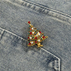 Glaciara Kerstboom Broche – Multicolor Strass Broche voor Vrouwen, Feestelijke Accessoire & Elegant Cadeau