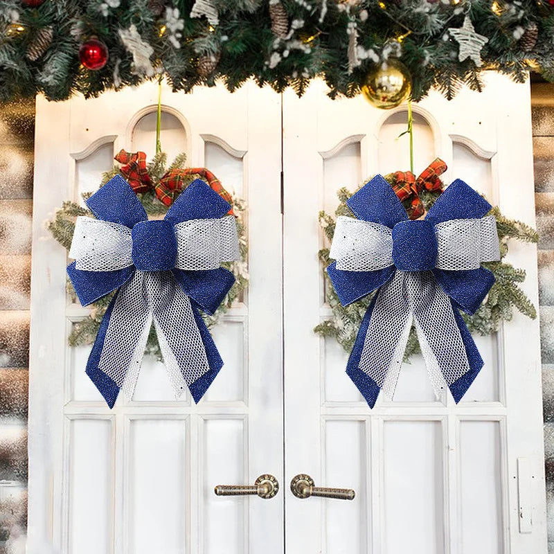 Festivelle Kerst Boogdecoratie – Handgemaakte Deurboog met Sneeuwvlokken & Pailletten, Kleurrijke Feestversiering voor Binnen & Buiten