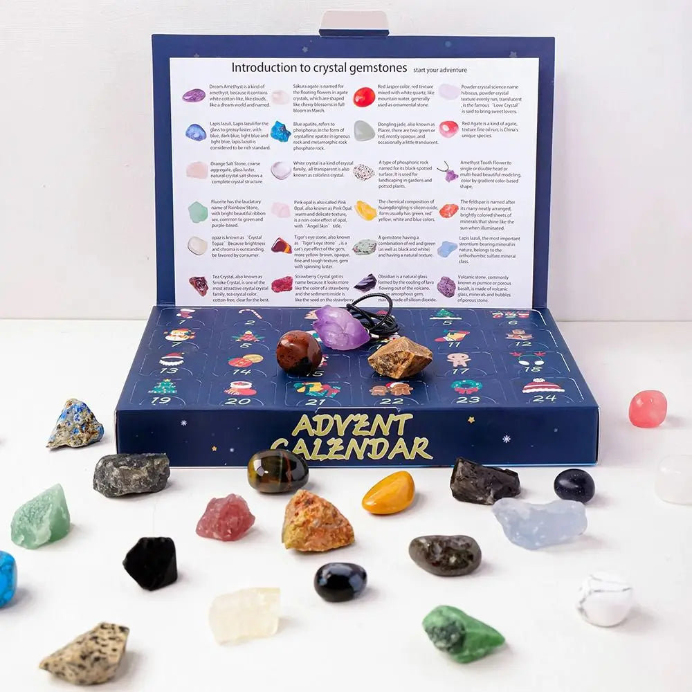 GemNova Kristal Adventkalender – 24-daagse kalender met natuurlijke stenen & magische uitstraling