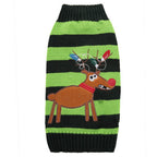 Christmas Sweater for Dogs - Festive Reindeer with Various Prints