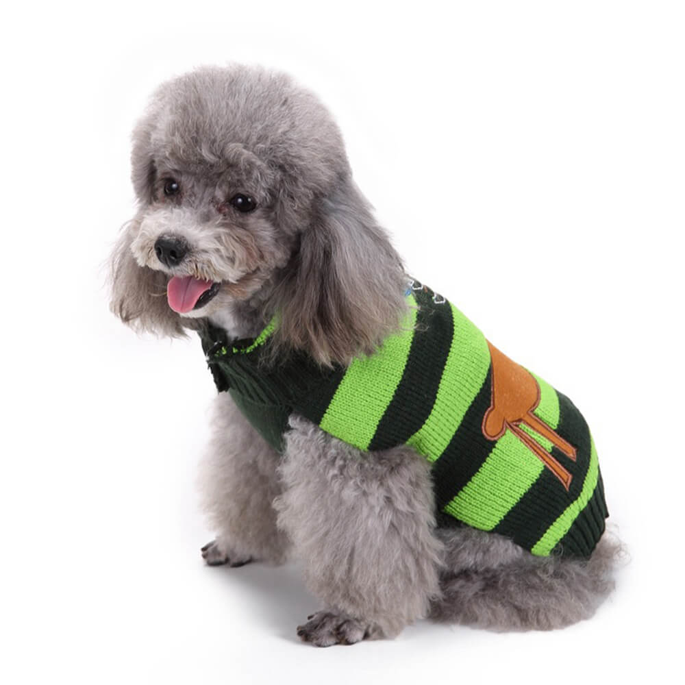 Christmas Sweater for Dogs - Festive Reindeer with Various Prints