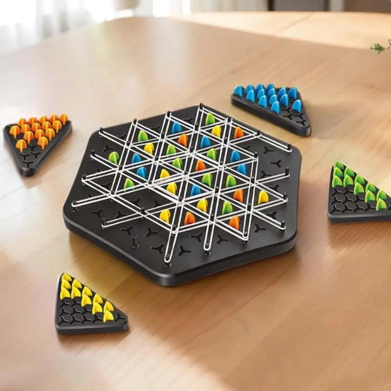 Chain Triangle Strategy Game – elegant thinking game for 2–4 players