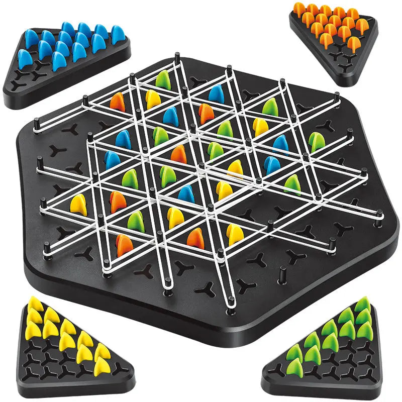 Chain Triangle Strategy Game – elegant thinking game for 2–4 players