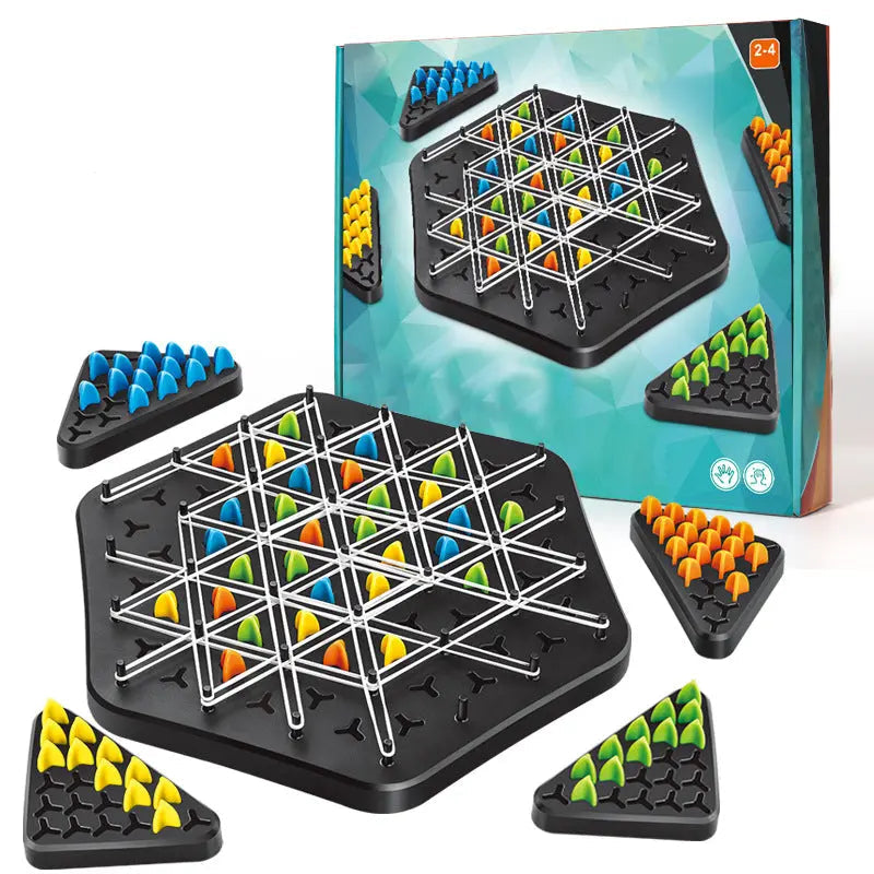 Chain Triangle Strategy Game – elegant thinking game for 2–4 players