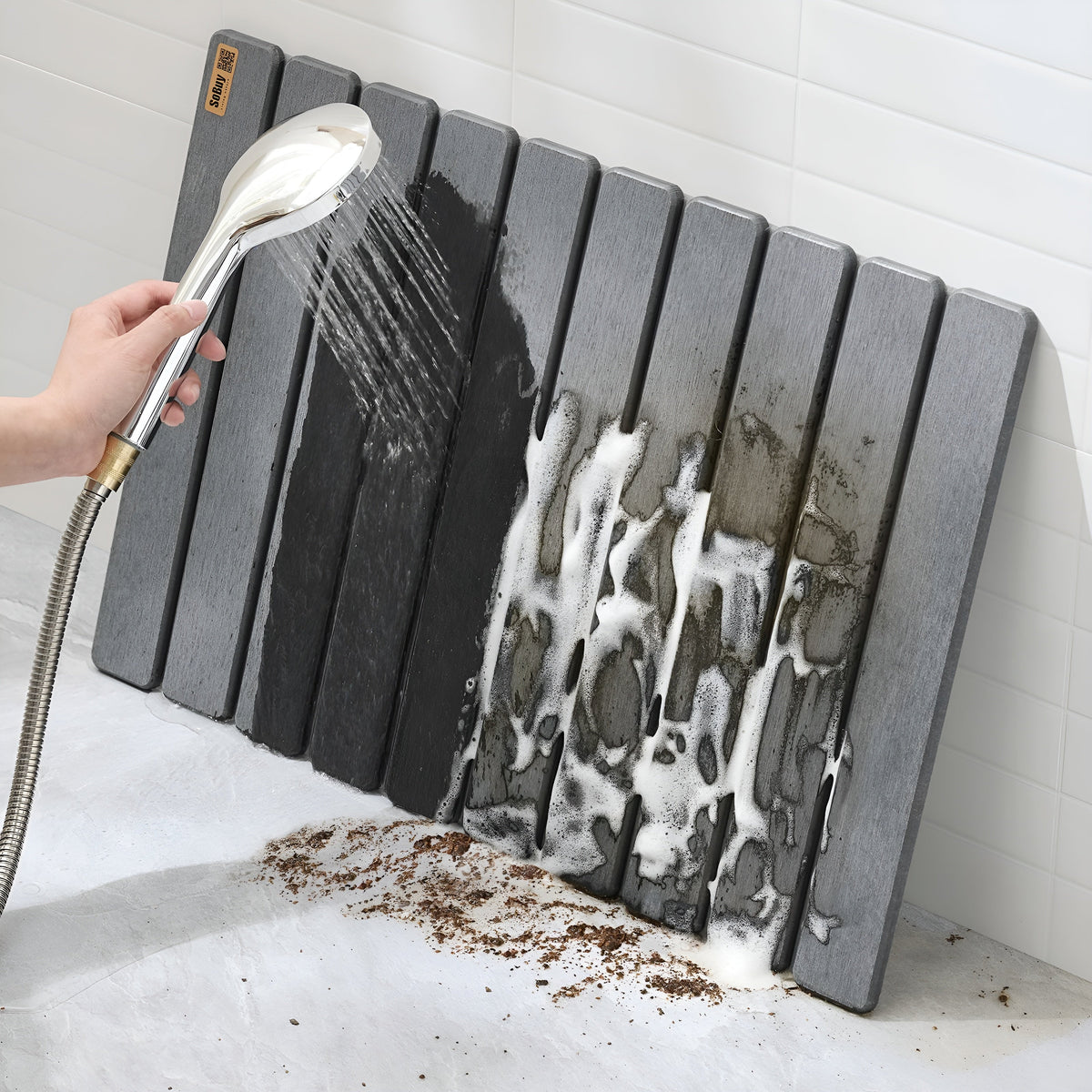 Diatomaceous Earth Bath Mat | Non-slip Bathroom Rug 59x39 cm