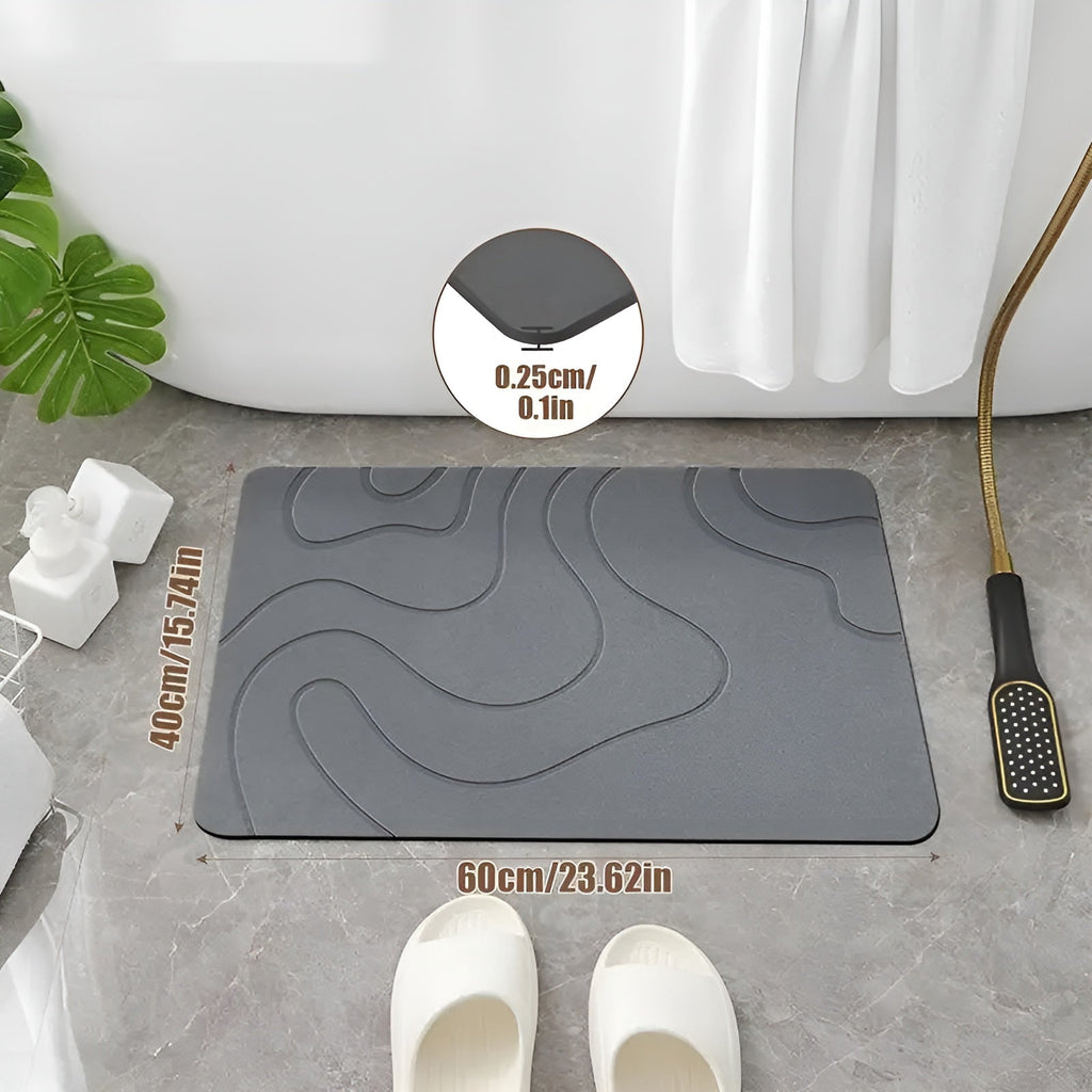 Diatomaceous Earth Bath Mat | Non-slip Bathroom Rug 40x60 cm