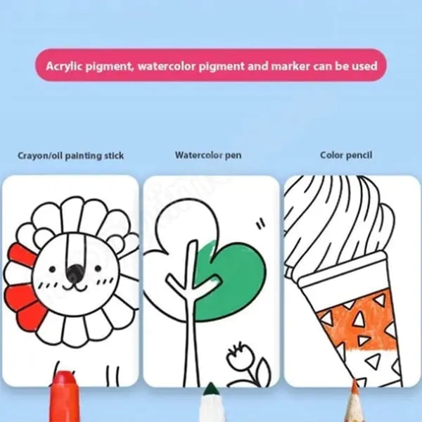 Children's Creative Stencil Roller – Reusable Art Sticker Set for Kids