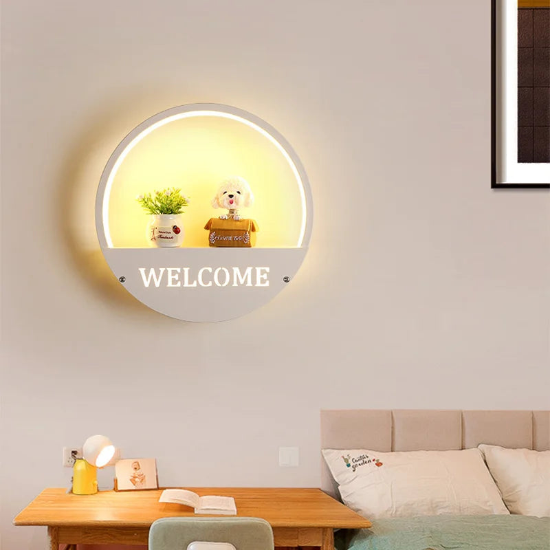 Wall light children's room – Creative LED night light wall lamp with bracket