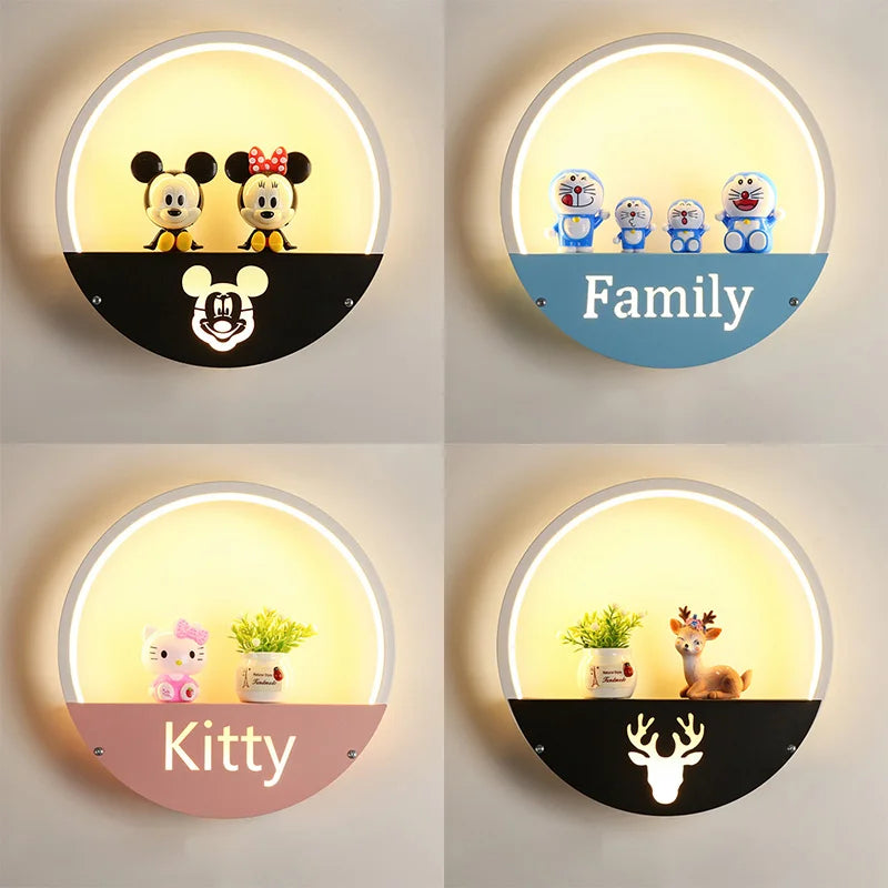 Wall light children's room – Creative LED night light wall lamp with bracket