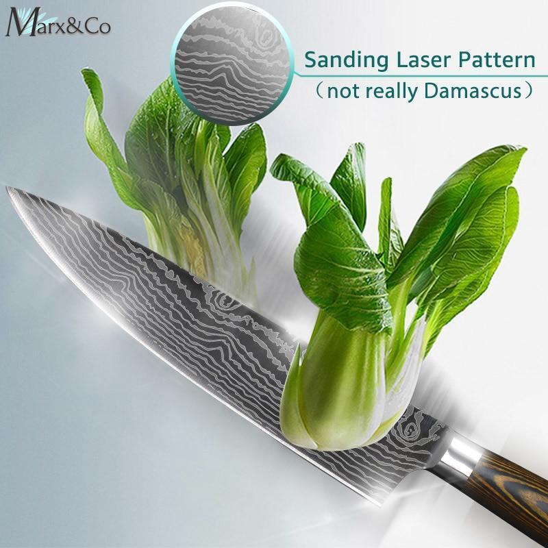 Santoku Japanese Professional Chef Knife 8 inch High Carbon Stainless Steel
