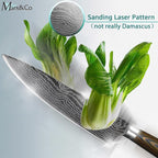 Santoku Japanese Professional Chef Knife 8 inch High Carbon Stainless Steel