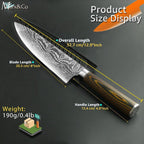 Santoku Japanese Professional Chef Knife 8 inch High Carbon Stainless Steel