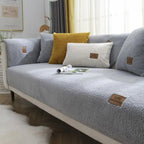 Waterproof Thick Fuzzy Sherpa Fleece Non-slip Sofa Cover