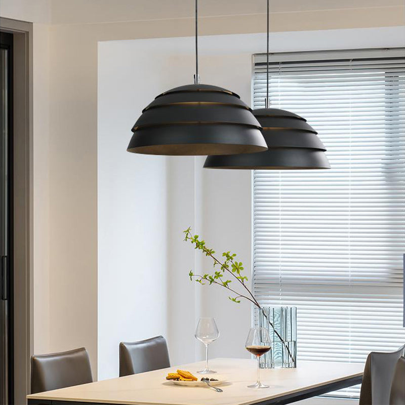 Dome Pot | Pendant Light Gray 39 cm Iron/Aluminum