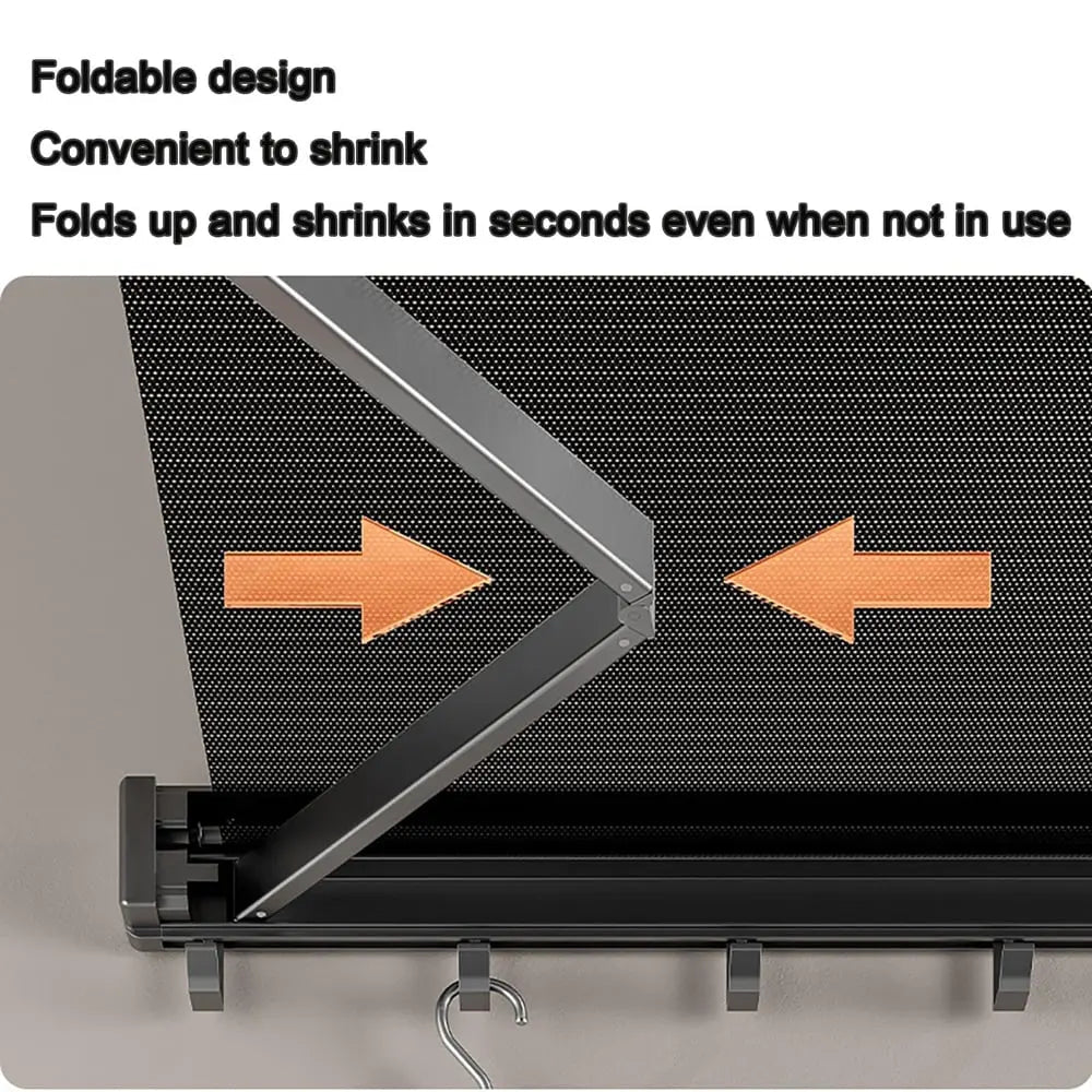 Foldable wall shelf for laundry – space-saving with double drying area