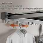 Foldable wall shelf for laundry – space-saving with double drying area