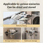 Foldable wall shelf for laundry – space-saving with double drying area