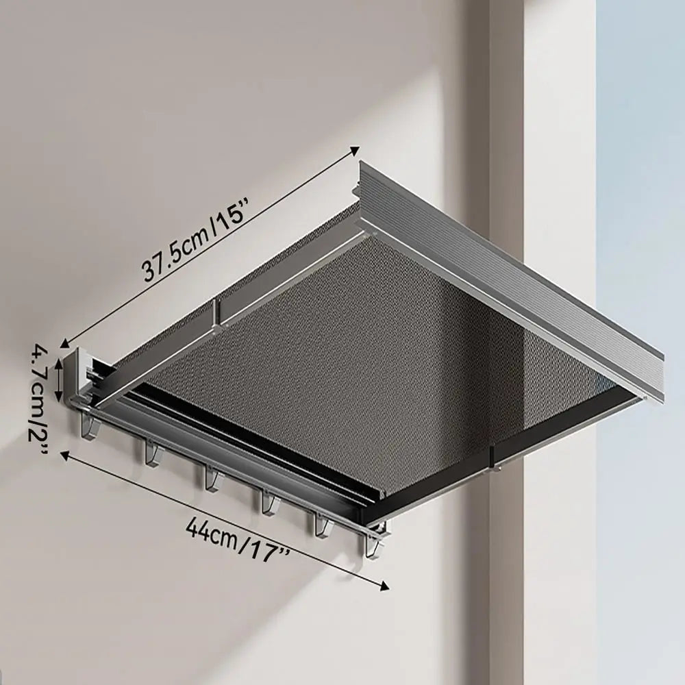 Foldable wall shelf for laundry – space-saving with double drying area