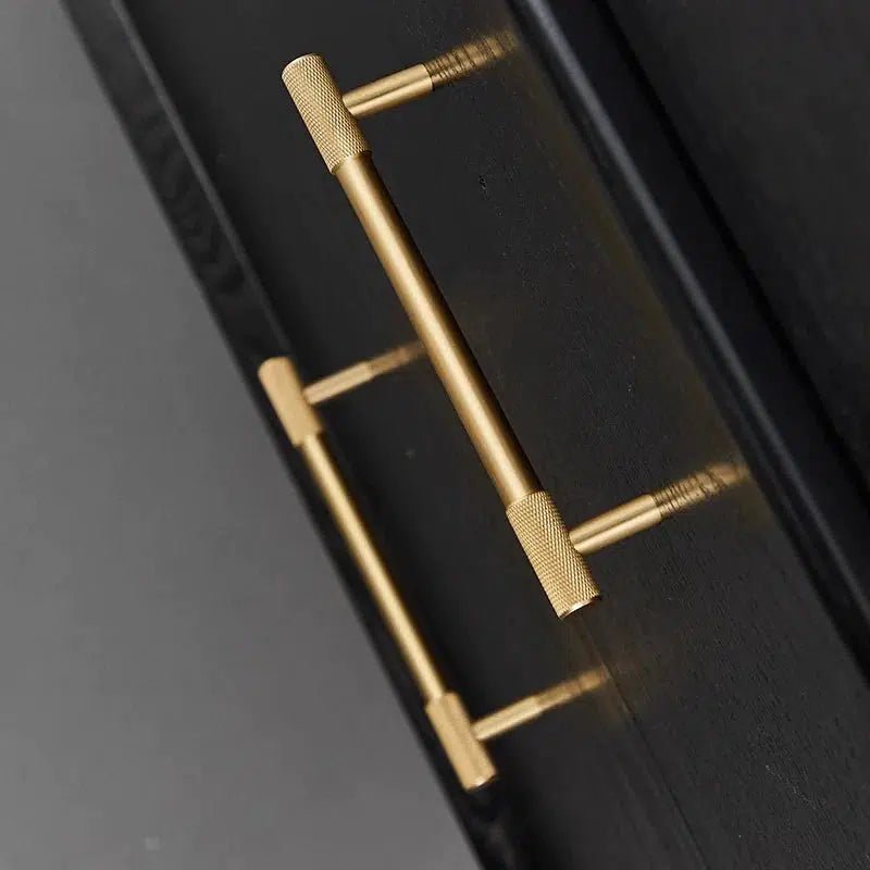 Knurled Tips | Brass Furniture Handle for Kitchen Cabinets