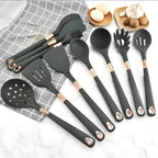 EliteCook - 12-piece gold-coated kitchen utensil set