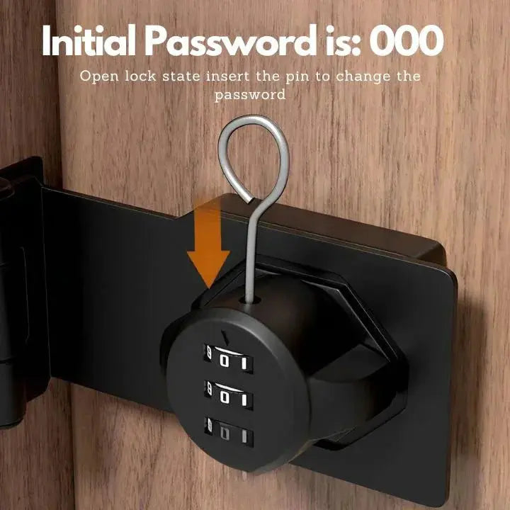 Combination lock made of zinc alloy – Keyless door lock with 1000 codes